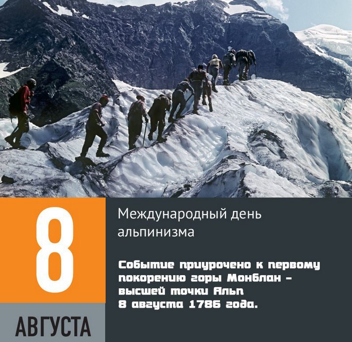 Международный день альпинизма - 8 августа