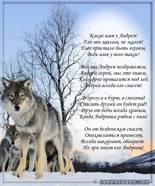 именные поздравления Андрею с днем рождения…