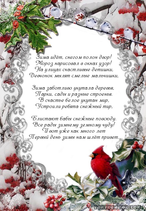 Зима идёт, снегом полон двор!…