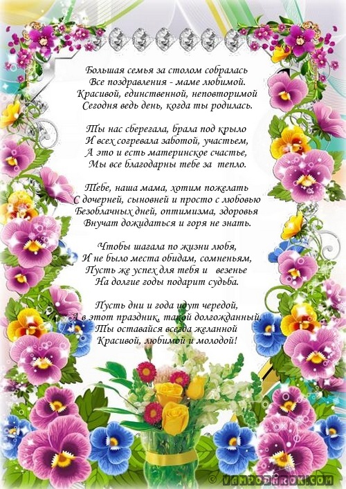 Маме с днем рождения.…