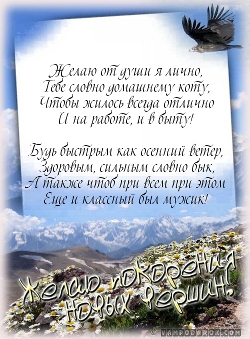 прикольное поздравление мужчине в стихах с ДР