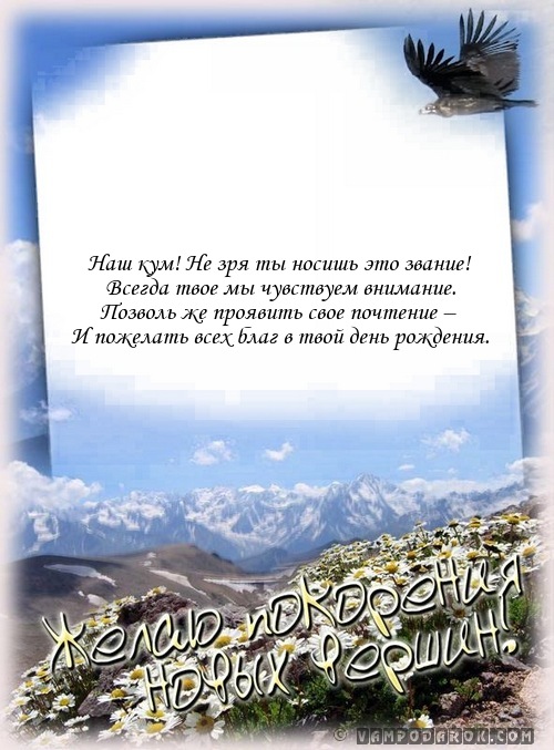 Наш кум! Не зря ты носишь это звание!…