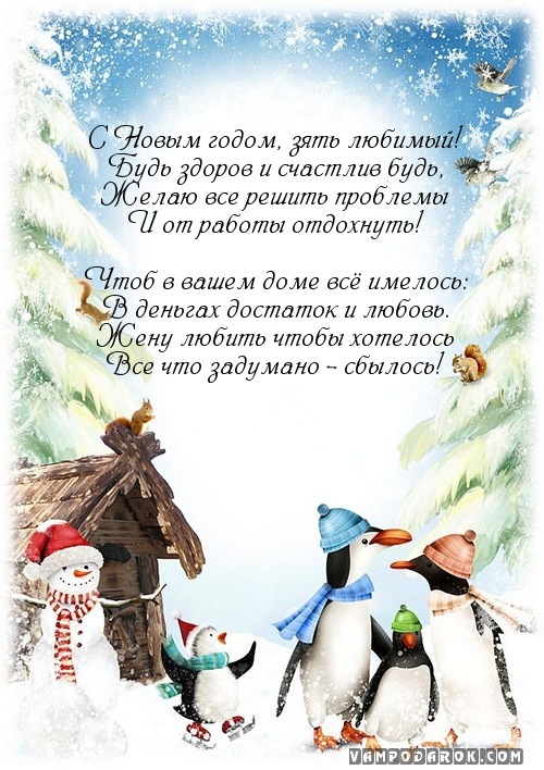 Поздравления с Новым Годом зятю в 2019 году Поздравления с Новым Годом зятю в 2019 году